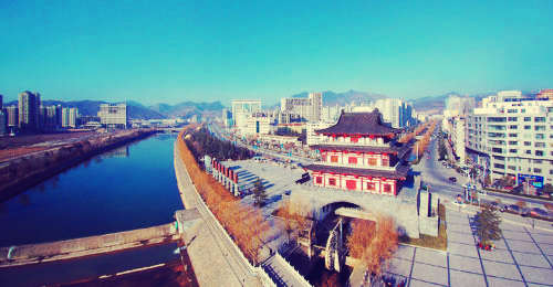 航拍商洛城 感受大發展
