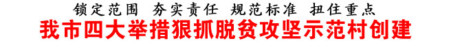 我市四大舉措狠抓脫貧攻堅示范村創(chuàng)建
