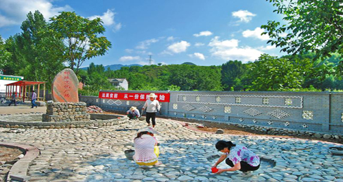 洛南縣保安鎮文化廣場施工現場