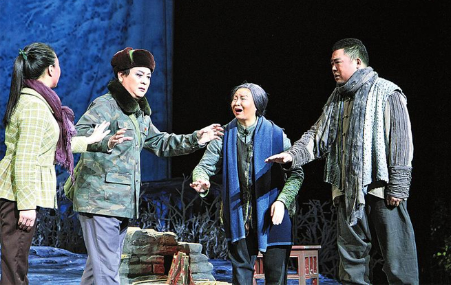 商洛花鼓現代劇《情懷》首演