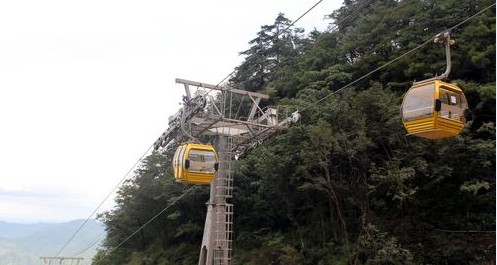 天竺山索道工程全面竣工