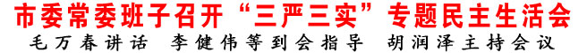 商洛市委常委班子召開“三嚴三實”專題民主生活會