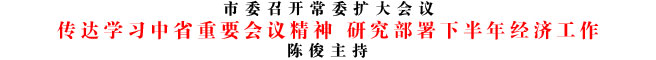 傳達學習中省重要會議精神 研究部署下半年經(jīng)濟工作